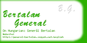 bertalan general business card